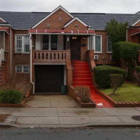 a front view of a house with yard