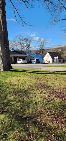 a view of a pool with an ocean view