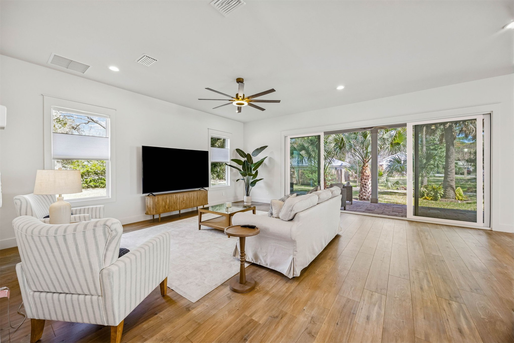 424 South 3rd Street Fernandina Beach, FL 32034 - Photo 38 of 38 a living room with furniture and a flat screen tv