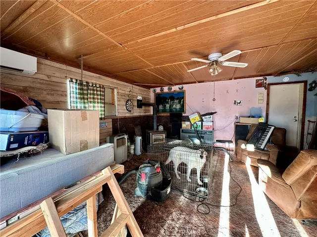 a room with furniture and a chandelier