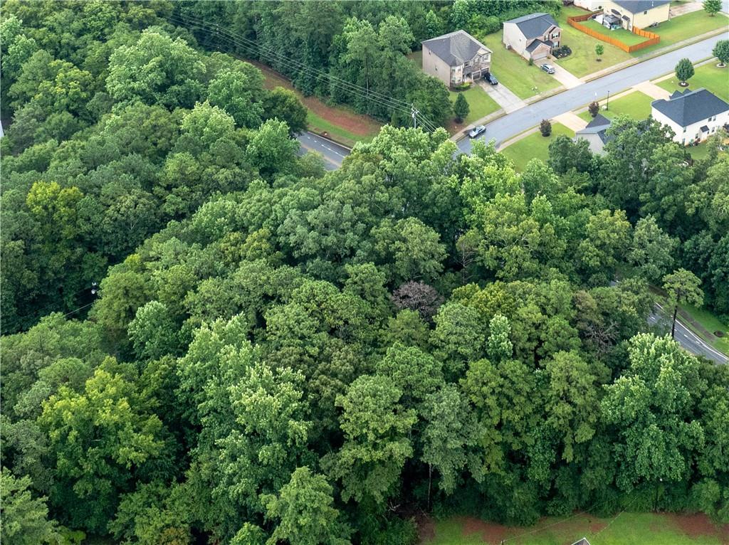 4225 Weelaunee Road Ellenwood, GA 30294 - Photo 8 of 15 an aerial view of residential house with outdoor space and trees all around