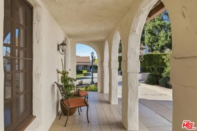 a outdoor view with a glass door