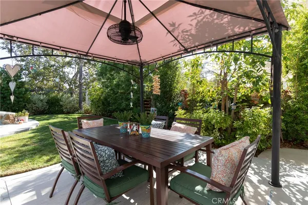 a backyard of a house