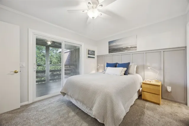 an aerial view of a pool