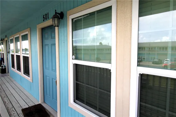 a view of a balcony