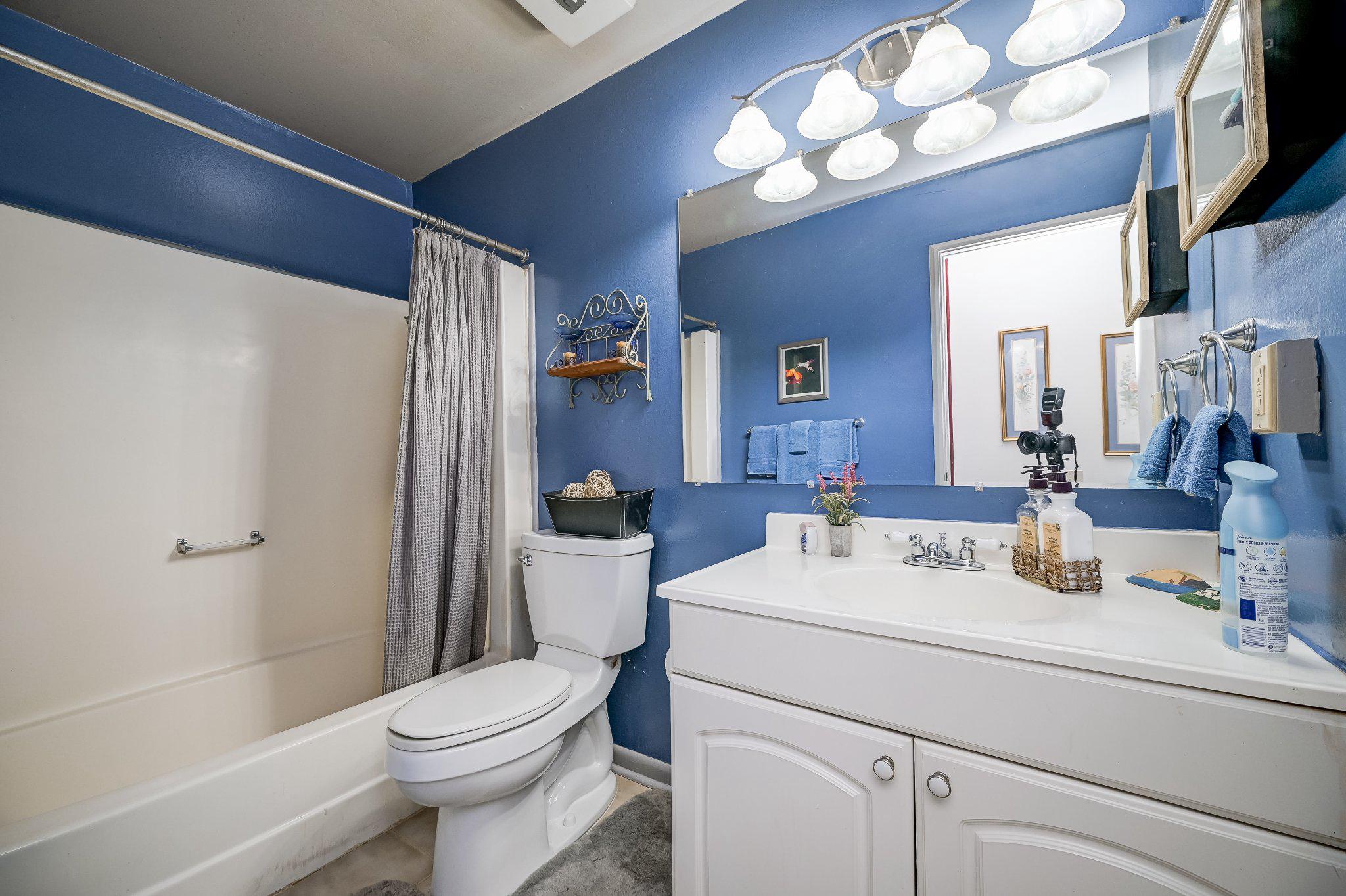 11 Aquarius Court Silver Spring, MD 20906 - Photo 49 of 49 Charming blue-hued primary bathroom retreat.