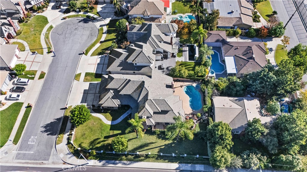 2 Linda Rae Way Arcadia, CA 91006 - Photo 58 of 63 an aerial view of a swimming pool with outdoor seating and plants