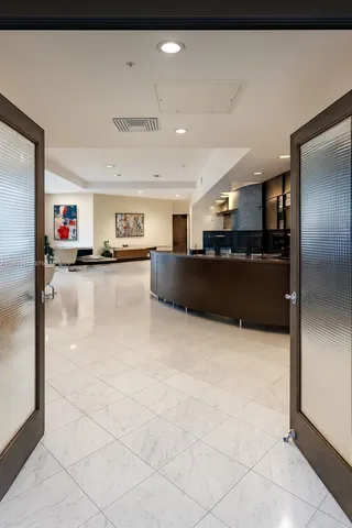 a elevator with metal door