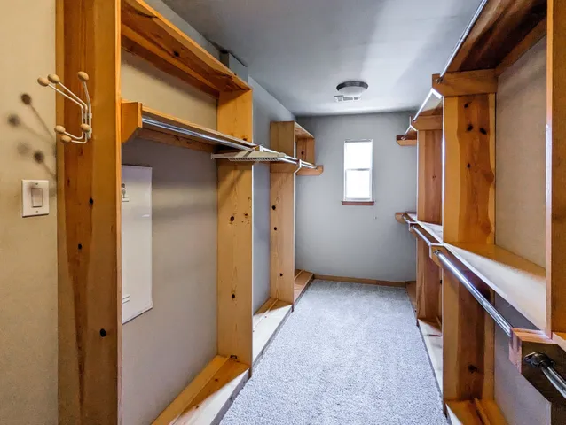 a view of hallway with stairs