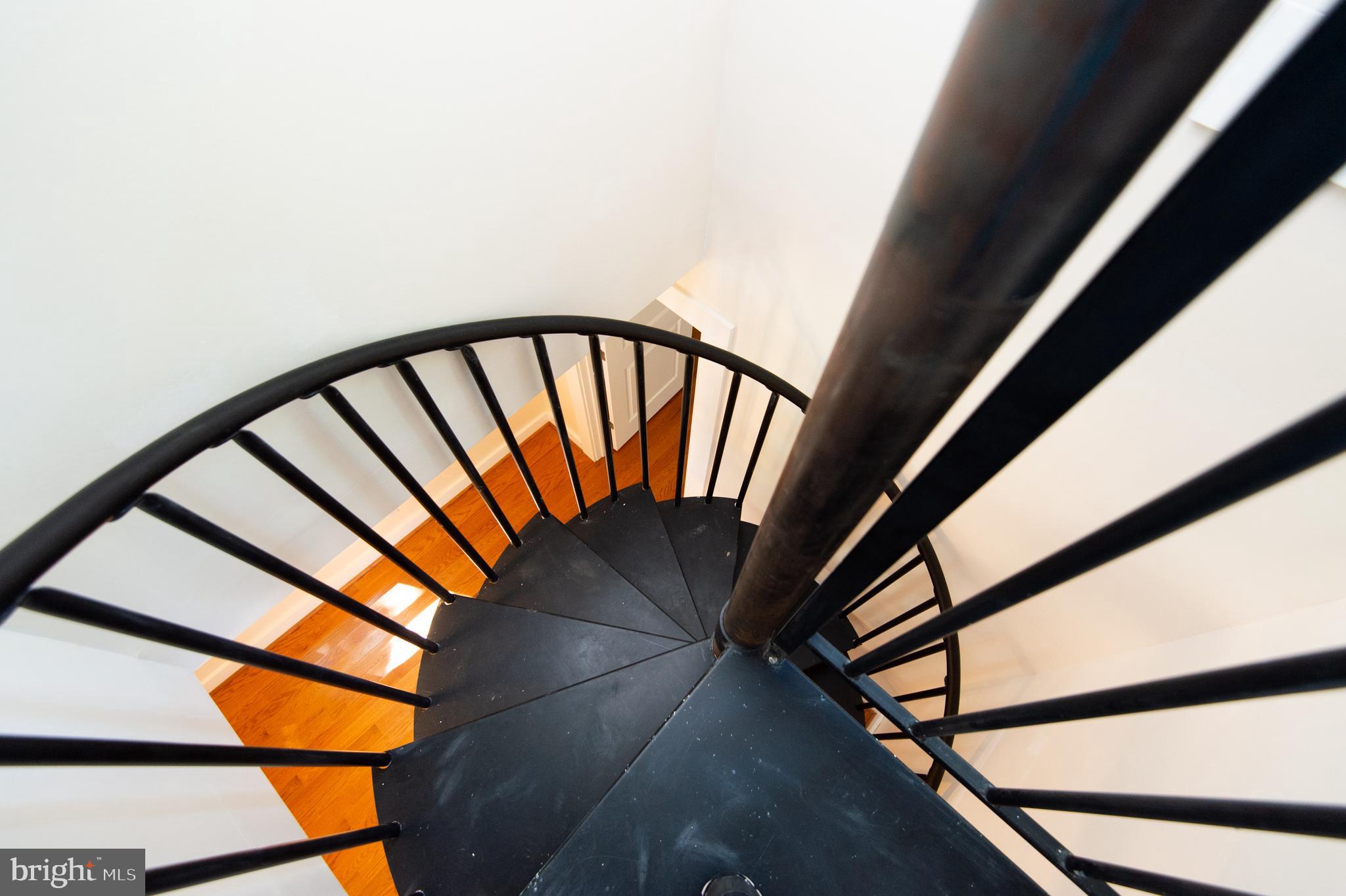 315 Willis Street Cambridge, MD 21613 - Photo 25 of 31 spiral stairs leading down to 2nd floor