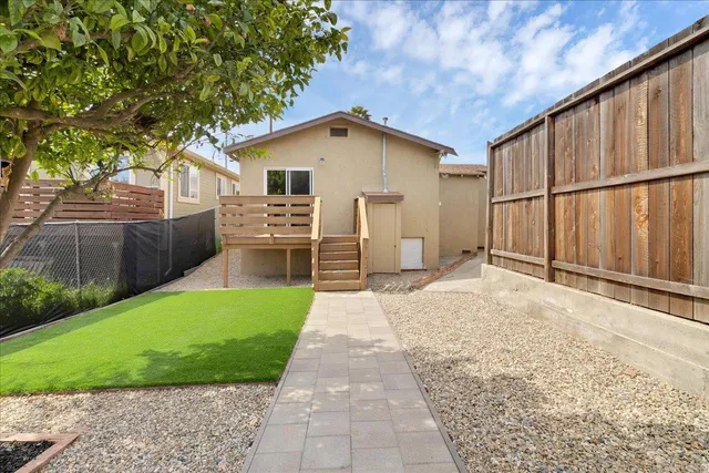 a backyard of a house