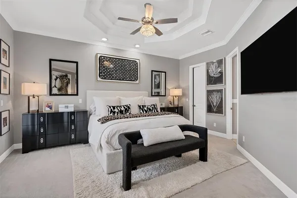 a view of a yard with flower plants