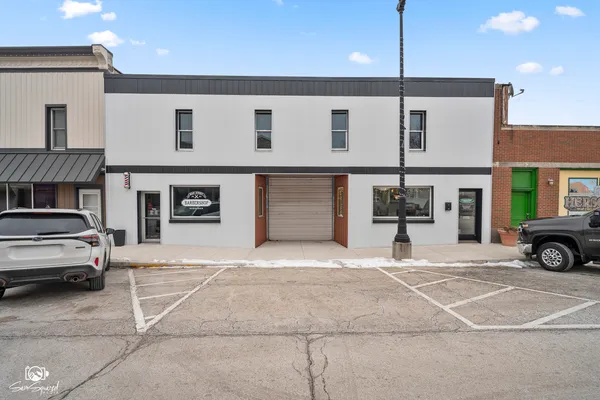 a car parked in front of a building