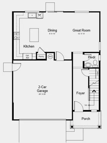 a picture of a refrigerator with wooden floor