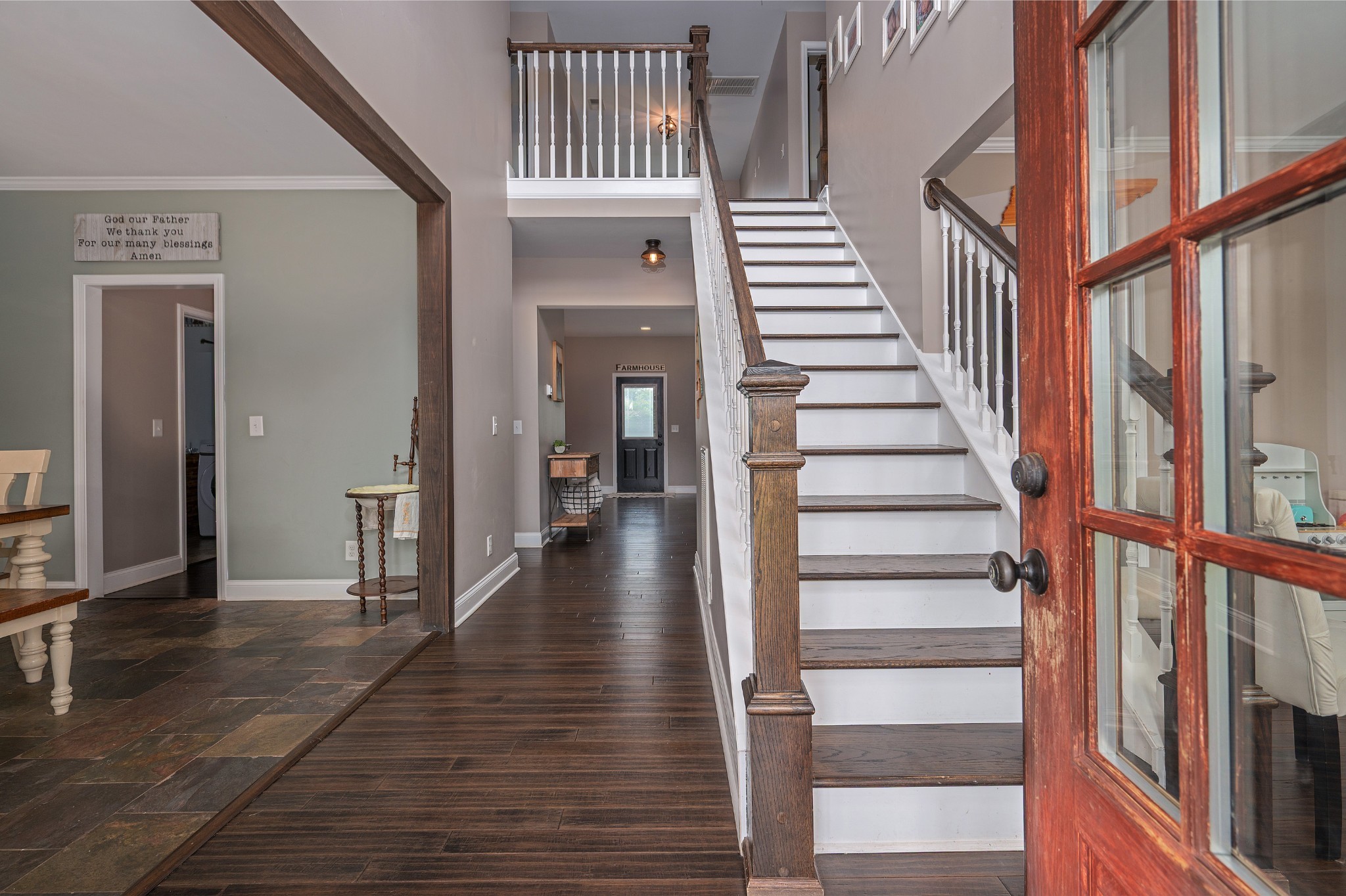 1675 Walnut Hill Road Lebanon, TN 37090 - Photo 8 of 54 a view of an entryway with wooden floor and stairs