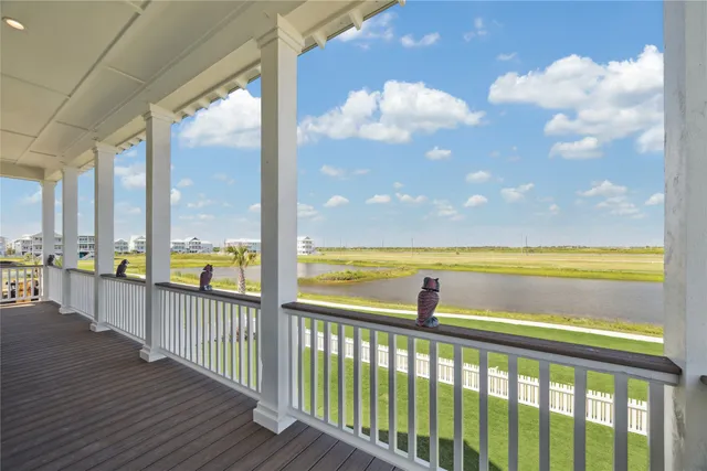 a view of city from a balcony