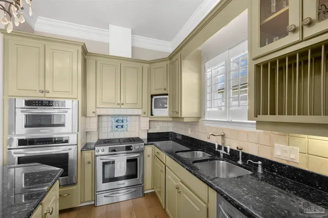 a view of a backyard with plants