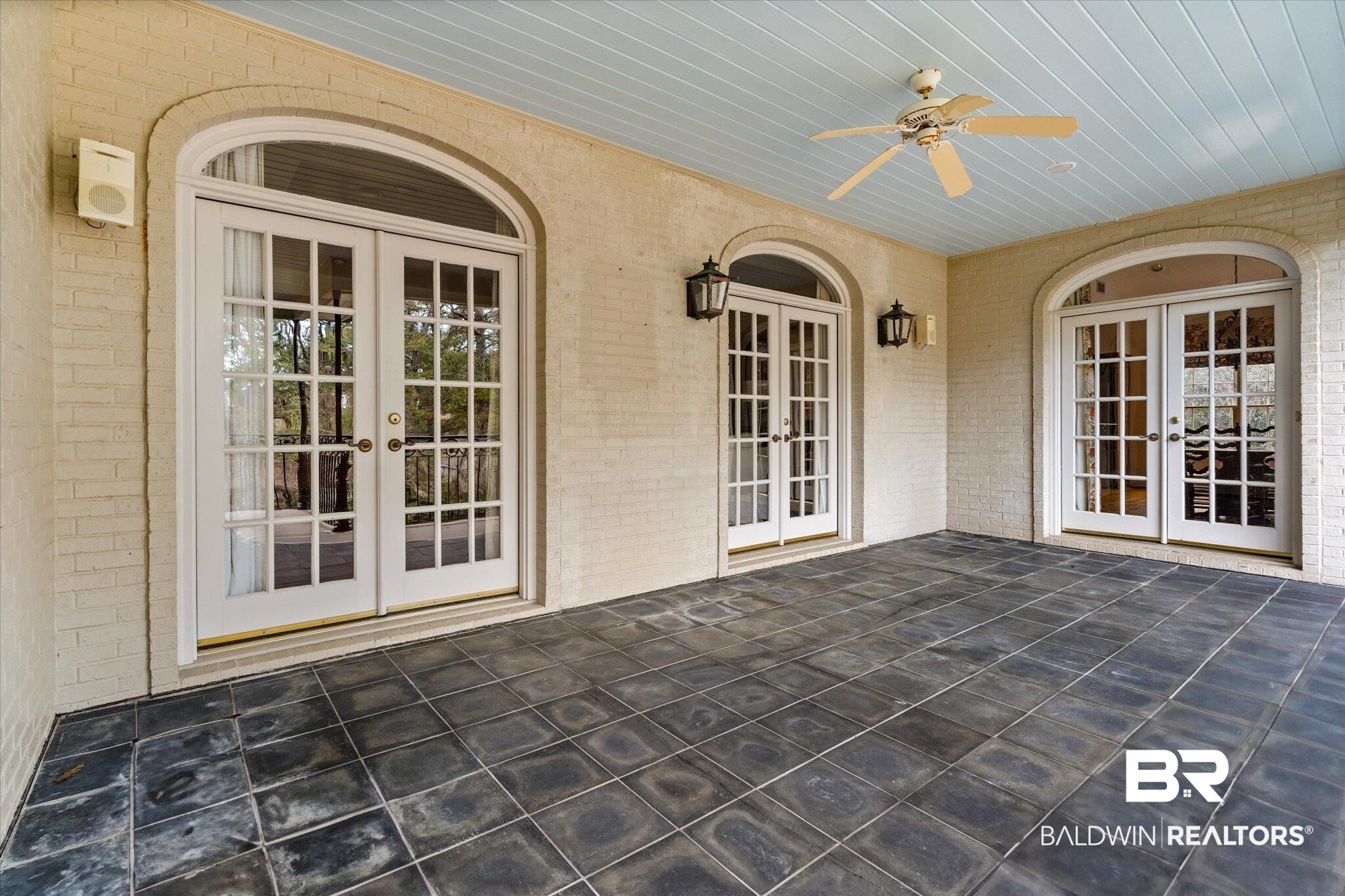 143 Myrtlewood Lane Mobile, AL 36608 - Photo 17 of 55 View of patio / terrace with french doors and ceiling fan