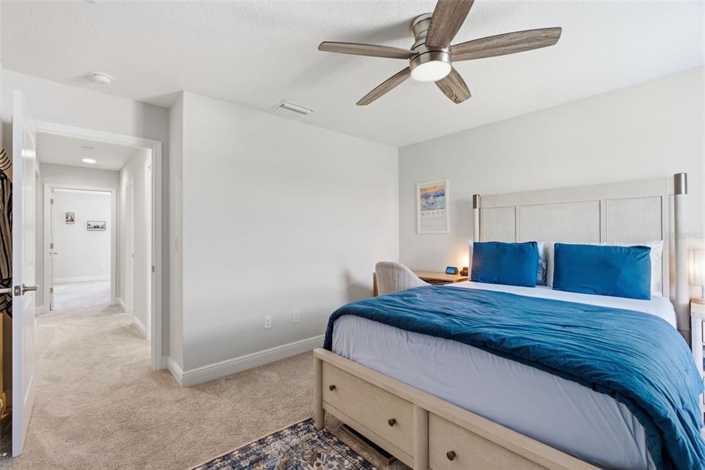 12970 Steed Trce Loop Lithia, FL 33547 - Photo 46 of 57 a bedroom with a bed and a ceiling fan