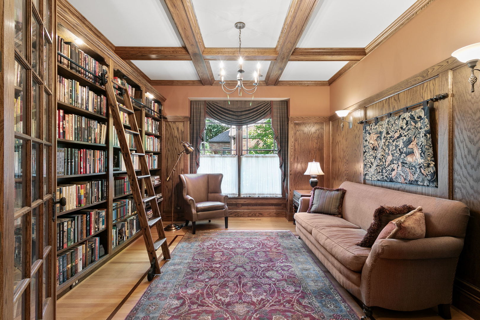 362 Downing Road Riverside, IL 60546 - Photo 12 of 40 a living room with furniture and a book shelf