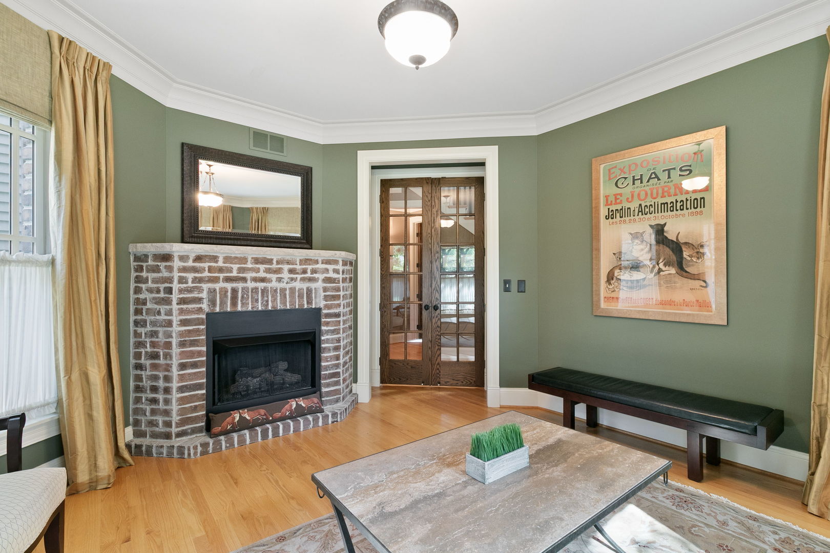 362 Downing Road Riverside, IL 60546 - Photo 4 of 40 a living room with furniture and a fireplace