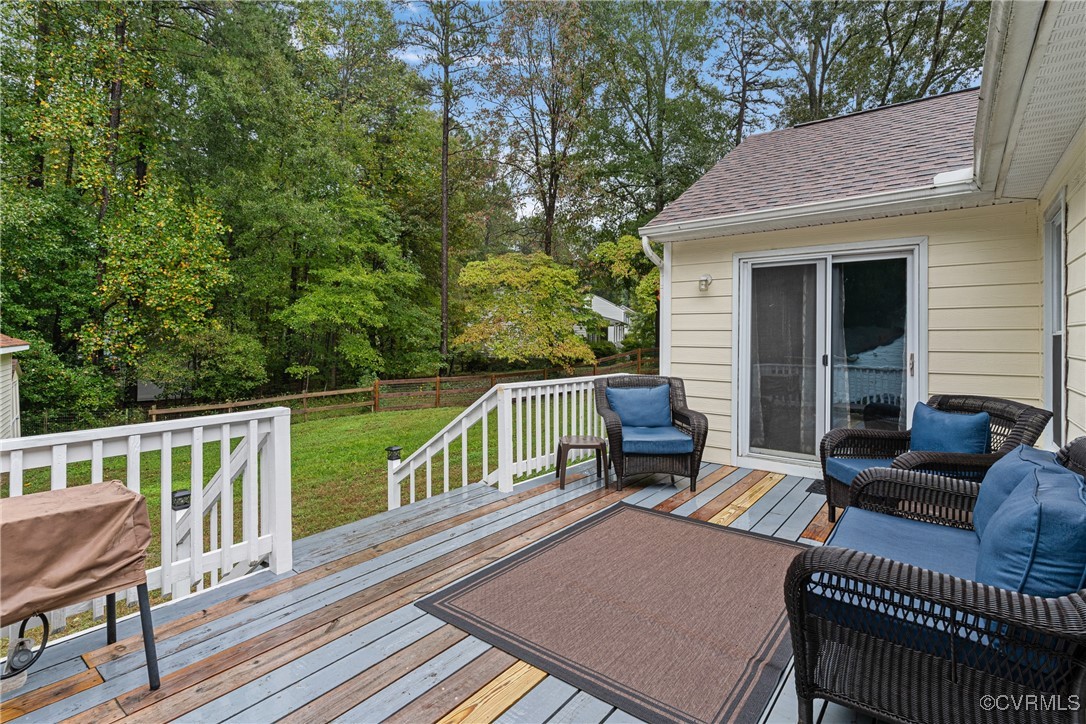 4405 Rabbit Foot Place Chesterfield, VA 23236 - Photo 15 of 38 a view of sitting area with furniture on wooden deck