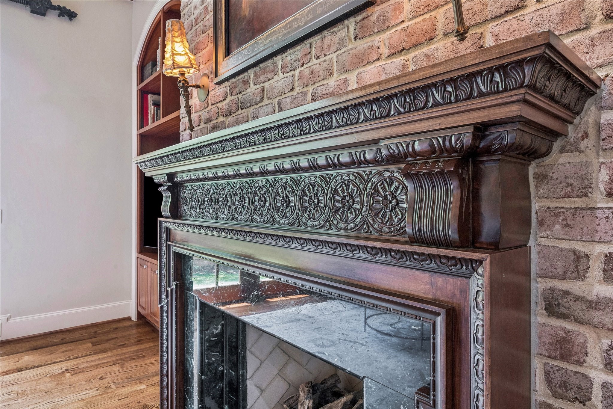 802 Country Lane Houston, TX 77024 - Photo 12 of 34 a close view of a fireplace in the room