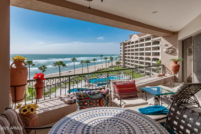 a outdoor living space with patio furniture