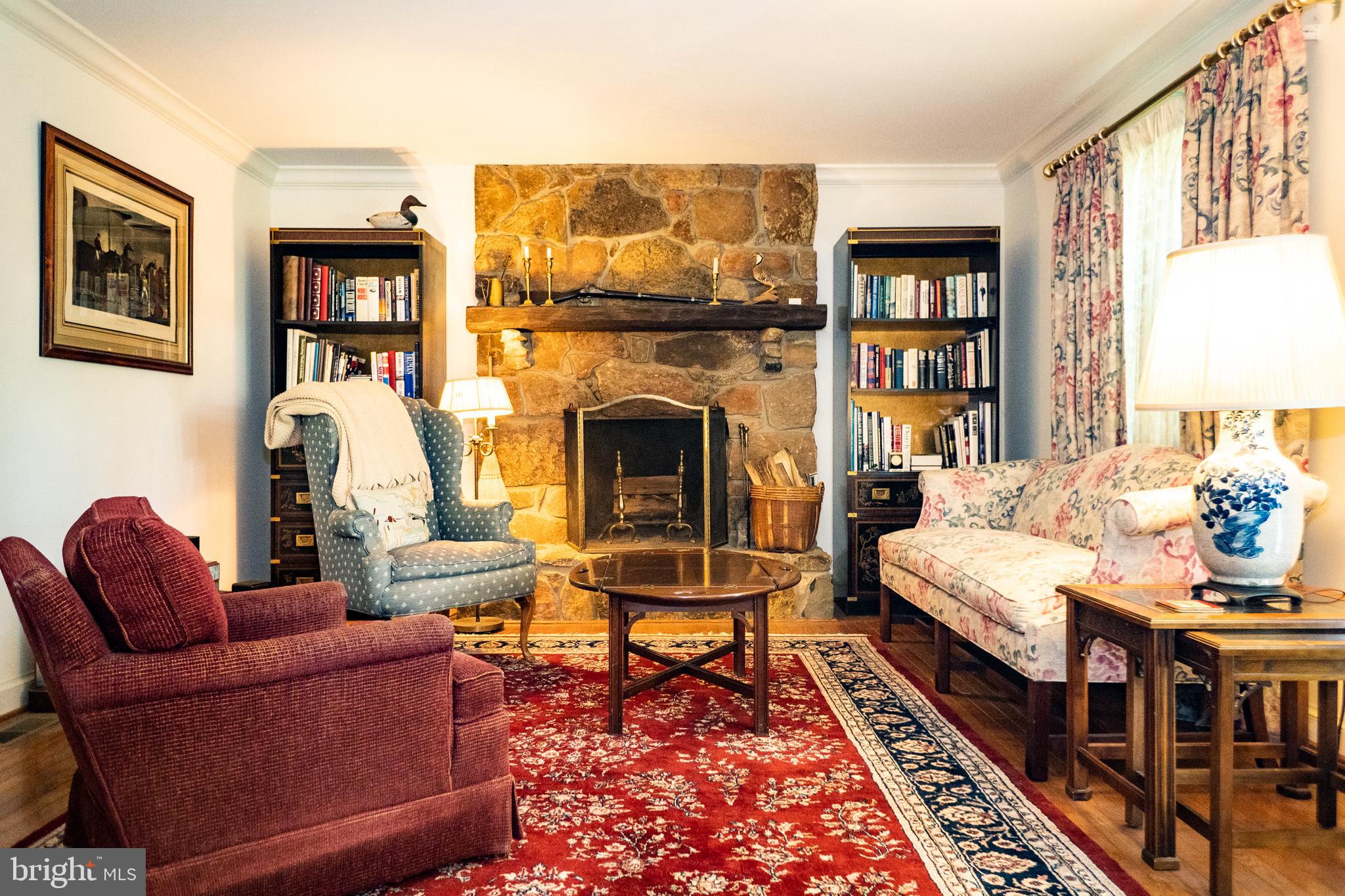 74 Resettlement Road Huntly, VA 22640 - Photo 5 of 40 Living Room/ Stone Fireplace