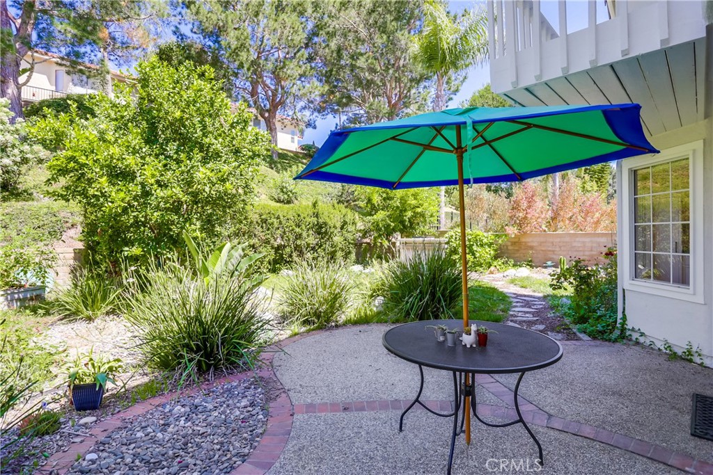 26511 Maside Mission Viejo, CA 92692 - Photo 37 of 46 a view of a chairs and table under an umbrella in backyard