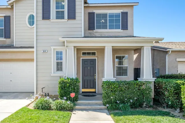 front view of a brick house