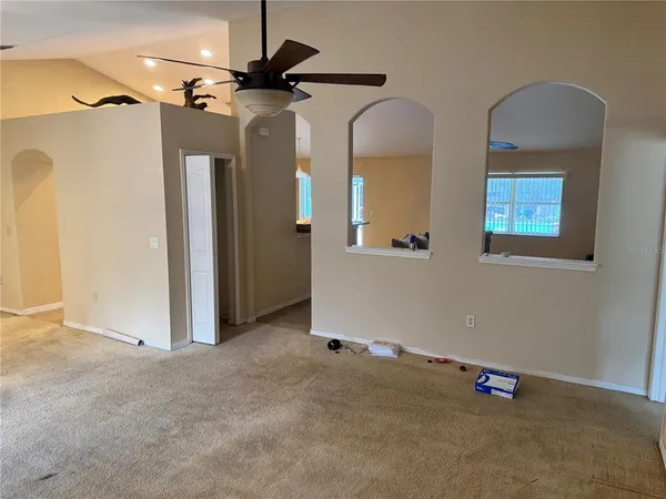 a view of a storage and utility room