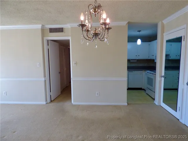 a view of a room with a window