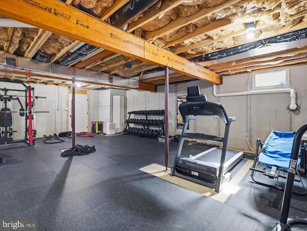workspace and room with gym equipment