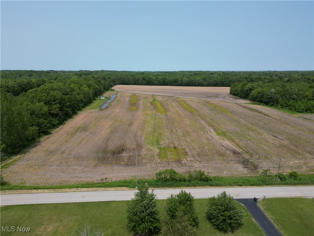 0 Creek Road Conneaut, OH 44030 - Photo 5 of 5 Aerial view of sparsely populated area with large plots for crops