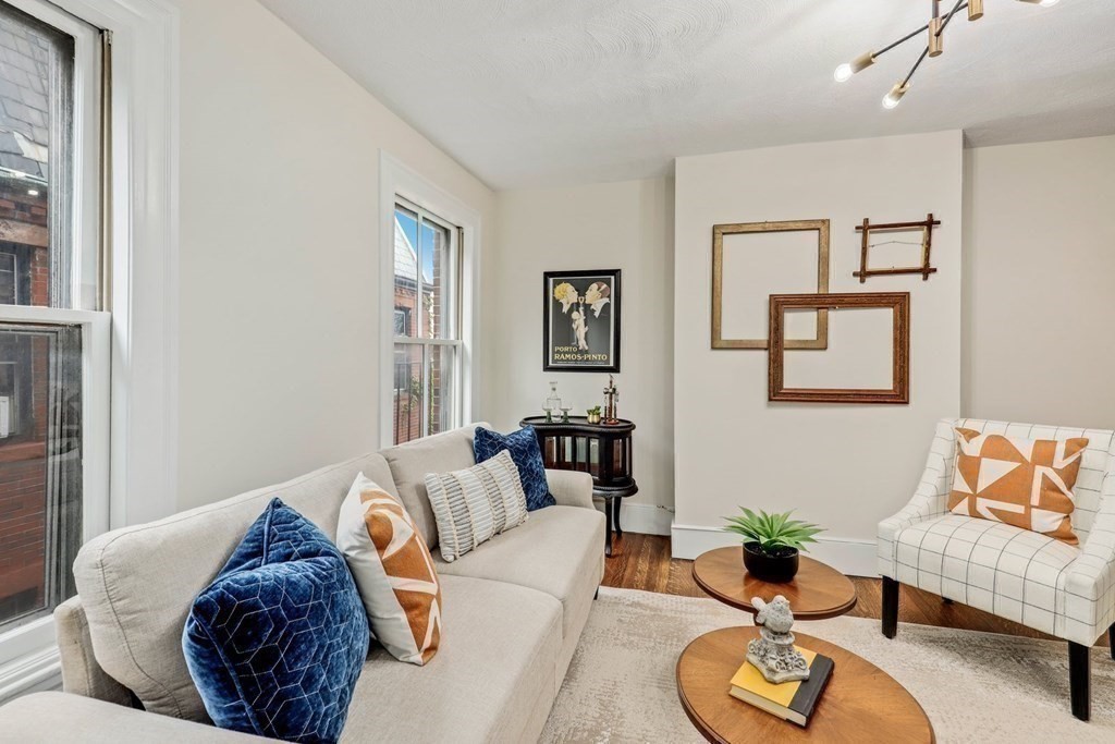 2 Goodwin Place, Unit 3 Boston, MA 02114 - Photo 13 of 28 a living room with furniture and wooden floor