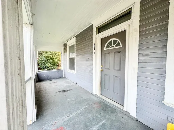 a view of front door of house