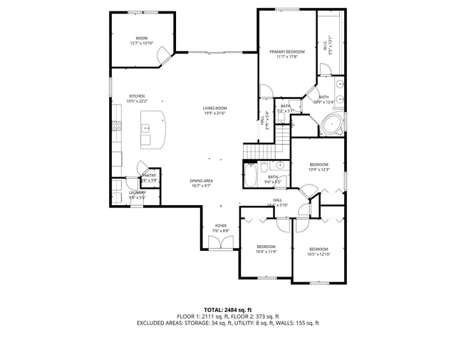 a picture of a bench in room