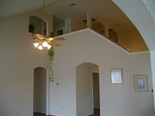 a view of entryway and chandelier