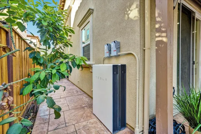 a potted plant sitting in front of a bathroom