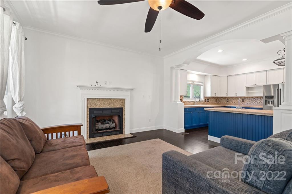 770 Grindstone Road Waynesville, NC 28785 - Photo 5 of 48 a living room with furniture and a fireplace