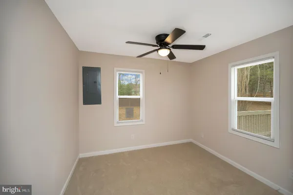 an empty room with a window