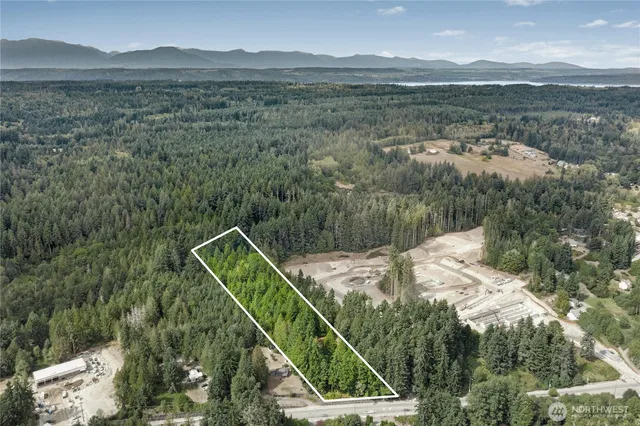 a view of a lake with a mountain