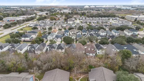 an aerial view of a city
