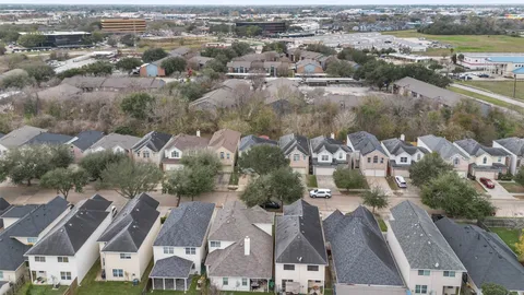 an aerial view of multiple house