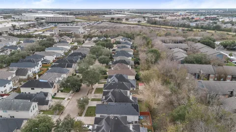 an aerial view of multiple house
