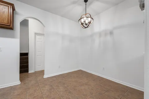 an empty room with a space