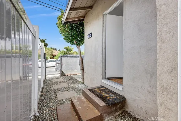 a view of a entryway door of the house