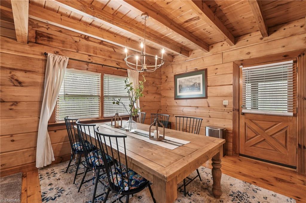 6875 Pisgah Covered Bridge Road Asheboro, NC 27205 - Photo 11 of 41 Dining area-door leads to back screened porch