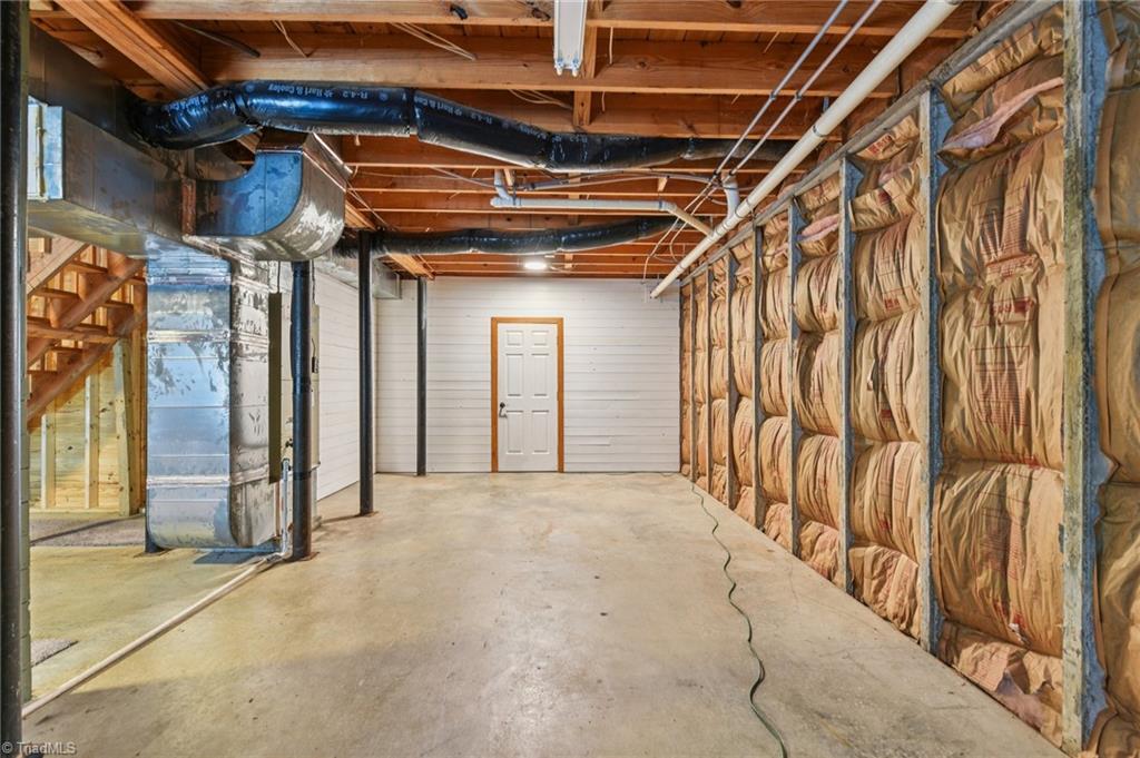 6875 Pisgah Covered Bridge Road Asheboro, NC 27205 - Photo 31 of 41 Unfinished basement. Door leads to a large storage area